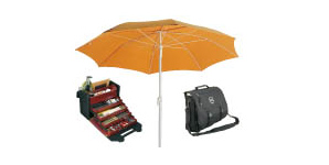 Zaščitni dežniki, terenske torbe